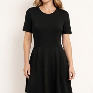 Loft little Black Dress short sleeve fit and flare size 10